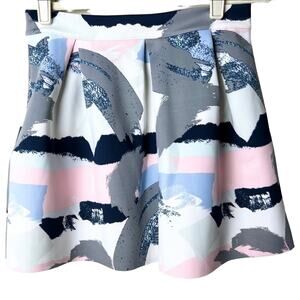 NEW Cotton On Coco Bubble Skater Skirt Paint Strokes Abstract Small